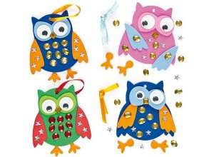 Zestawy do tworzenia dekoracji z klejnotami - sowy Op. 3 szt.