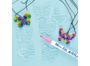 Zawieszki motylki - witraże Op. 8 szt.