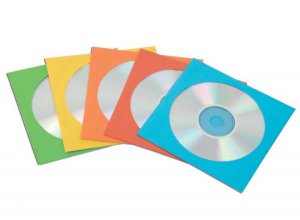 Koperty z okienkiem na płyty CD / DVD FELLOWES białe i kolorowe