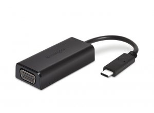 Adapter Kensington CV2000V, z portu USB-C na HD VGA, czarny