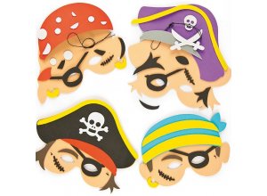 Zestawy do tworzenia masek z pianki - piraci Op. 4 wzory