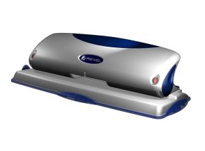 Dziurkacz REXEL Precision 425 4-otworowy srebrno-niebieski