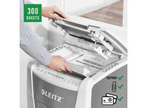 Niszczarka Leitz IQ AutoFeed 300 P-4 w promocji - stołek do aktywnego siedzenia gratis