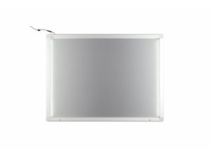 Gablota informacyjna wewnętrzna 2x3 -z oświetleniem LED korkowa / tekstylna / lakierowana