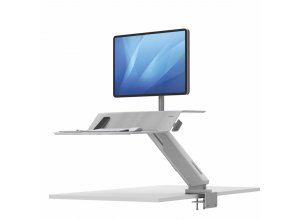 Stanowisko do pracy Sit-Stand Lotus™ RT - białe na 1 monitor