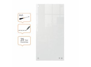 Szklana mała tabliczka suchościeralna Nobo, podłużna, 300 x 600 mm