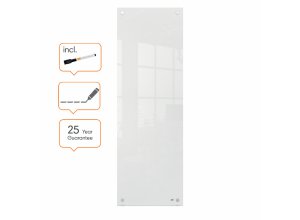 Szklana mała tabliczka suchościeralna Nobo, podłużna, 300 x 900 mm