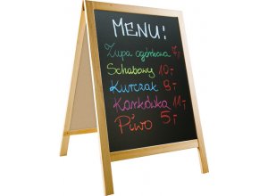 Tablica kredowa drewniana na stojaku A 2x3