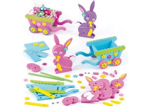 Zajączek z wózkiem – zestaw piankowy 3D Op. 2 zestawy