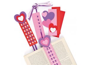 Zakładka do książki -Serce- zestaw do samodzielnego wyplatania Op. 4 szt.