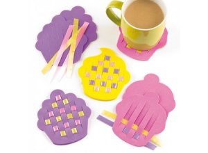 Babeczka - podstawka pod filiżankę - piankowy zestaw do wyplatania Op. 6 szt.