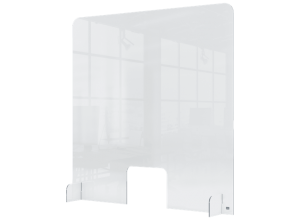 Przegroda na ladę / recepcję wykonana z Plexi