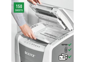 Niszczarka Leitz IQ AutoFeed 150 P-4 CASHBACK + w promocji - stołek do aktywnego siedzenia gratis 