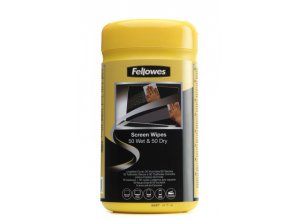 Ściereczki FELLOWES suche i nasączone do czyszczenia ekranów w tubie seria PERFORMANCE