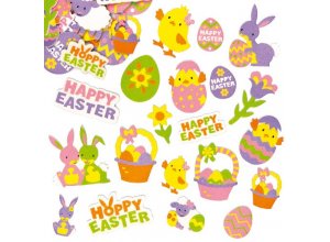 Wielkanocne naklejki z filcu Op. 100 szt.